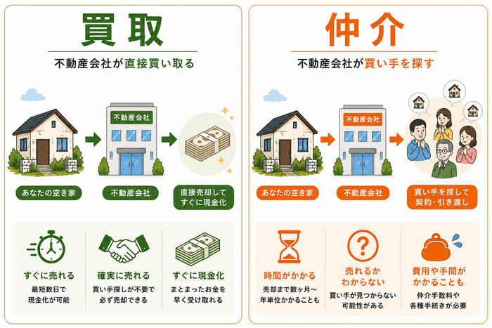 買取と仲介の違い